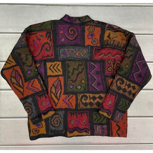 Millma Bolivia Alpaca Cardigan Sweater Womens Small Button Up Art to Wear - Picture 10 of 11